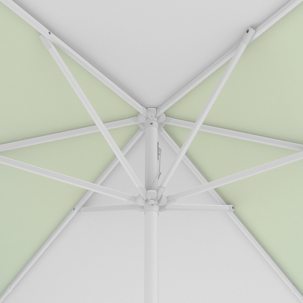 Parasol / Small umbrella with crank, view of the umbrella crown from below