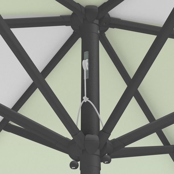 Parasol / Small umbrella with crank, detail of the pulley system