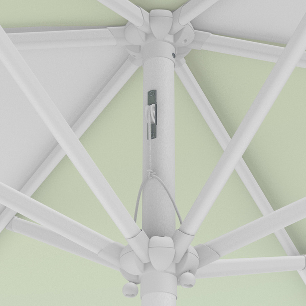 Parasol / Small umbrella with crank, detail of the pulley system