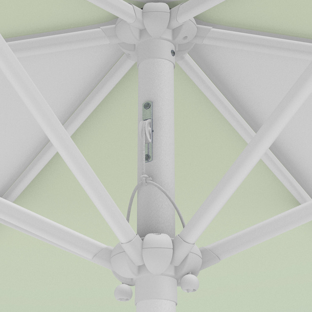Parasol / Small umbrella with crank, detail of the pulley system