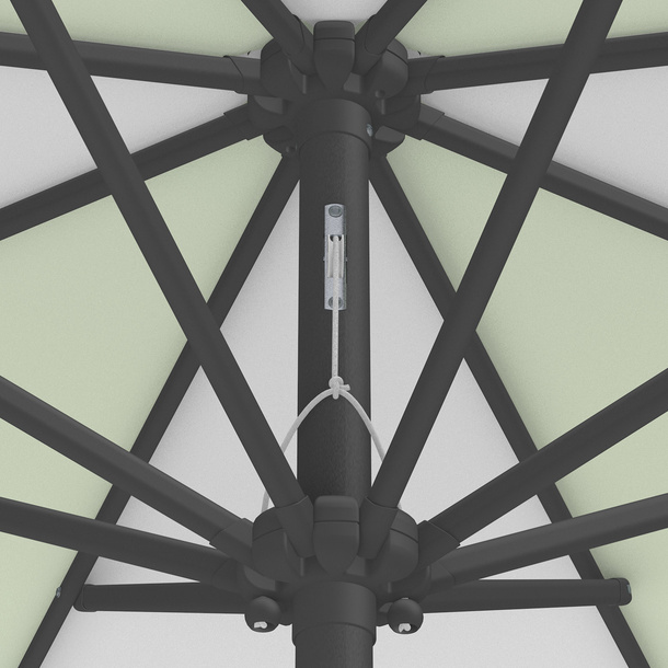 Parasol / Small umbrella with crank, detail of the pulley system