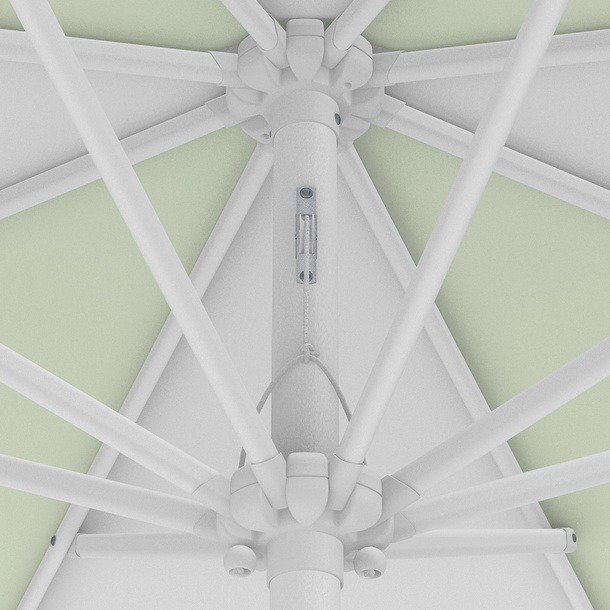Parasol / Small umbrella with crank, detail of the pulley system