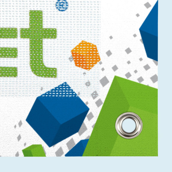 Mesh Banner, version: edge-reinforced and with 10 mm diameter eyelet