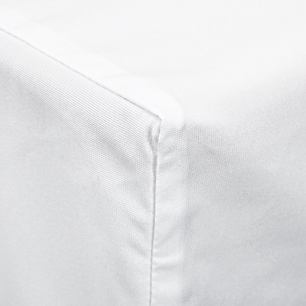 Table cover long, side edges half open, detail top
