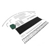 Display Wand Basic Double Panel, Scope of Delivery (System Dimensions: 310 x 130 x 56 cm)