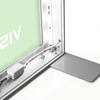 Power supply mounted concealed within the frame, frame including cable gland