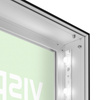 Detail: Display Wand Q-Frame® LED upper corner