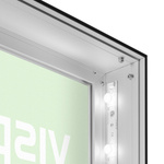 Detail: Display Wand Q-Frame® LED upper corner
