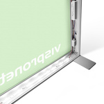 Power supply mounted concealed within the frame, frame including cable gland