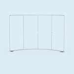 Display Wall Basic curved, rod segments including base plates