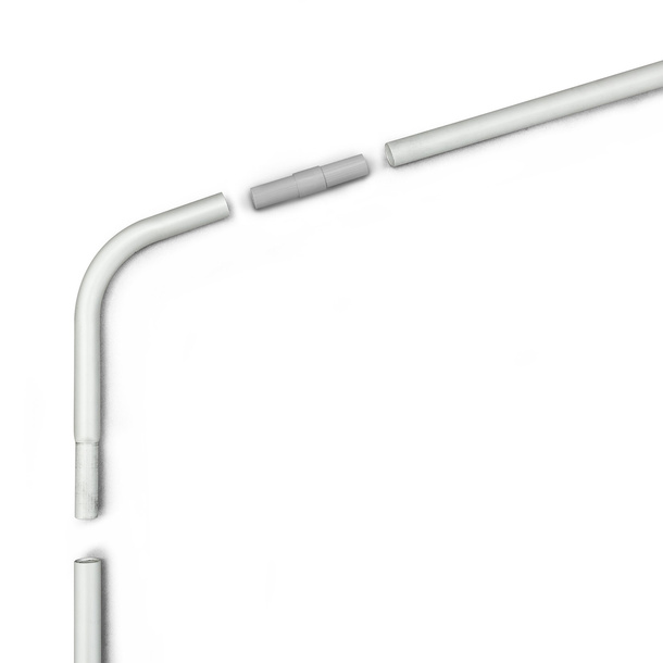 Display Wand Basic double sheet, angle/rod segments and connectors