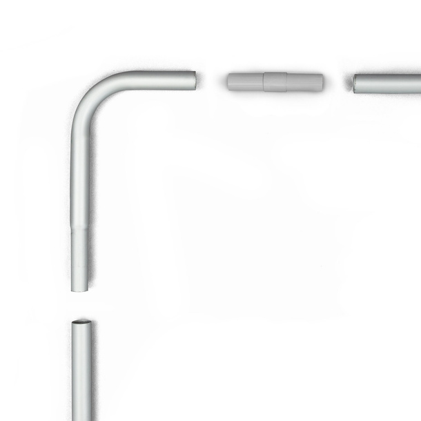 Display Wand Basic curved, angle/rod segments and connectors