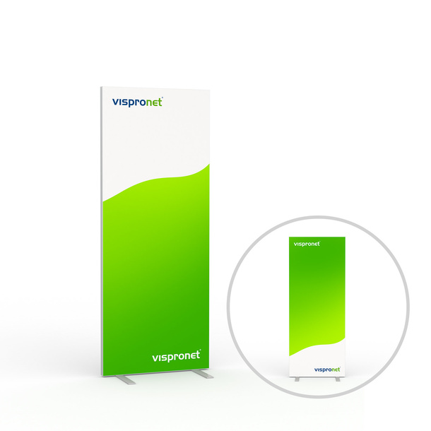 Display Wand Q-Frame® portrait format, double-sided printed, with flat feet