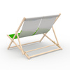 Deck chair without armrest, back side