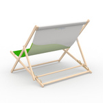 Deck chair without armrest, back side