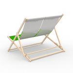 Deck chair without armrest, back side