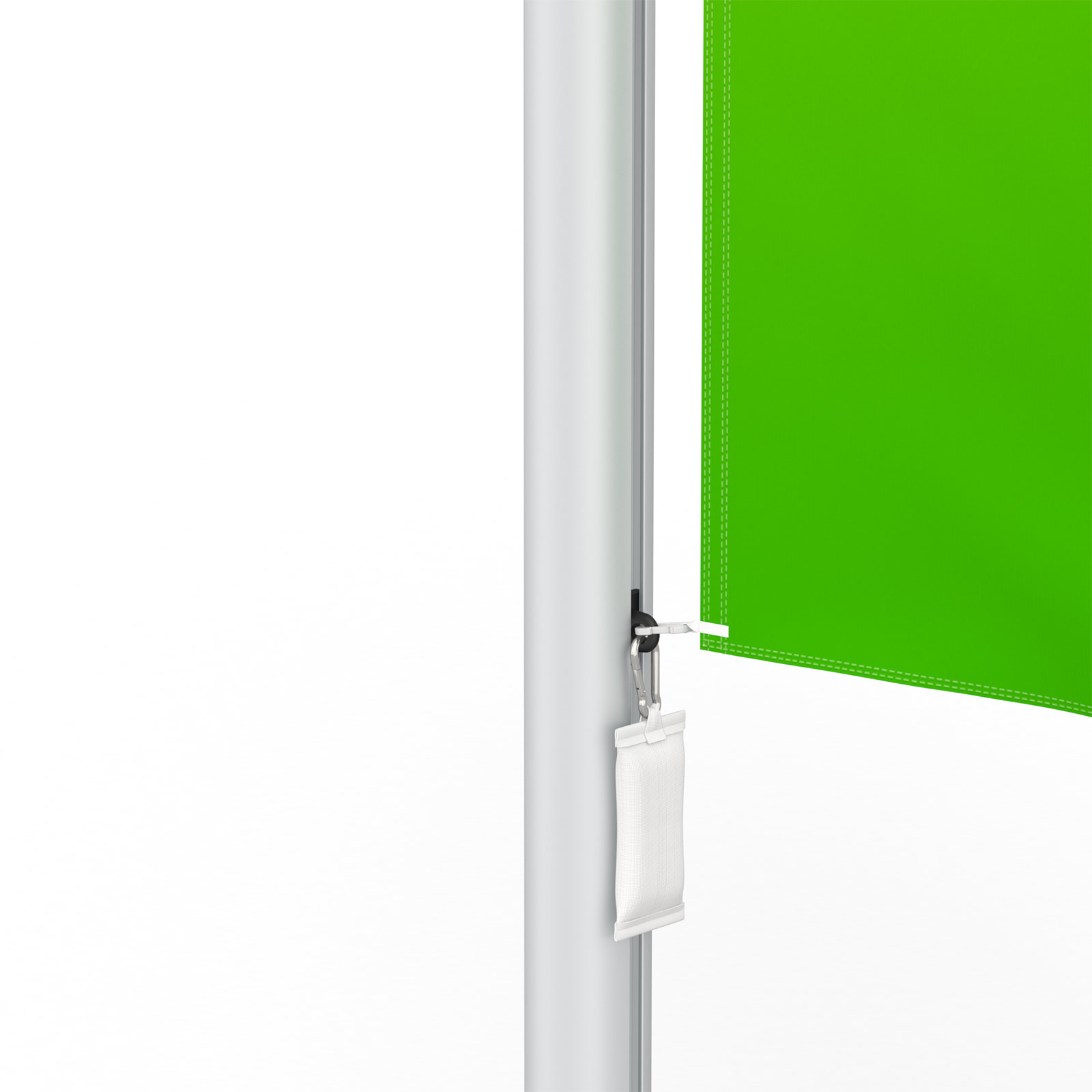 Double-layer flag with climbing stop weight