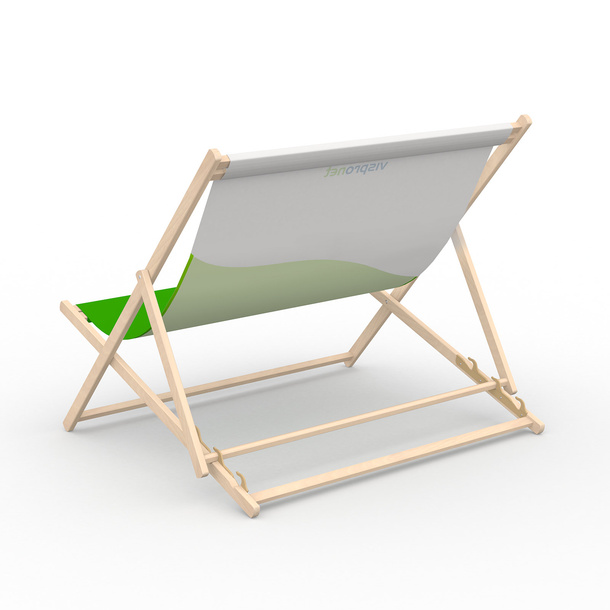 Deck chair without armrest, back side