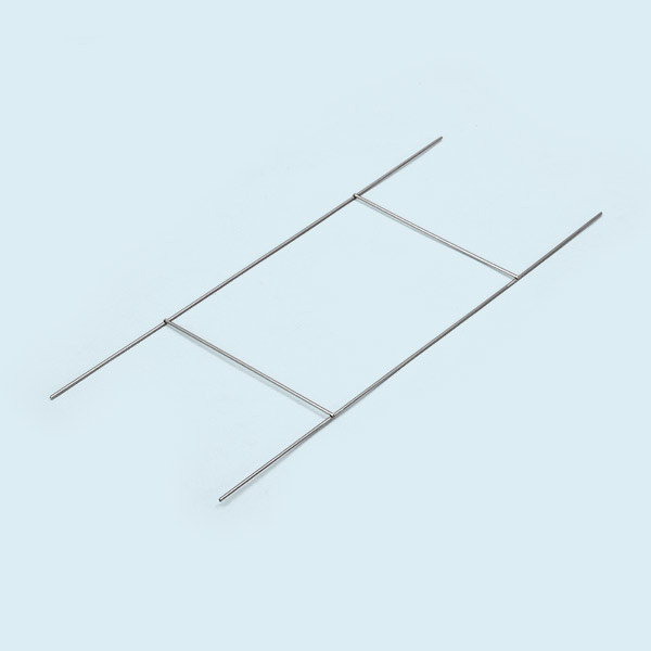 Metal stand made of stainless wire, for ground/soil installation