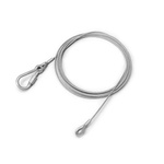 Wire lanyard 4 m with screw carabiner