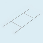 Metal stand made of stainless wire, for ground/soil installation