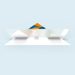 Frosted glass film: design printed in white on the reverse side, unprinted areas translucent