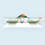 Transparent film without white print: design is translucent, unprinted areas are transparent.