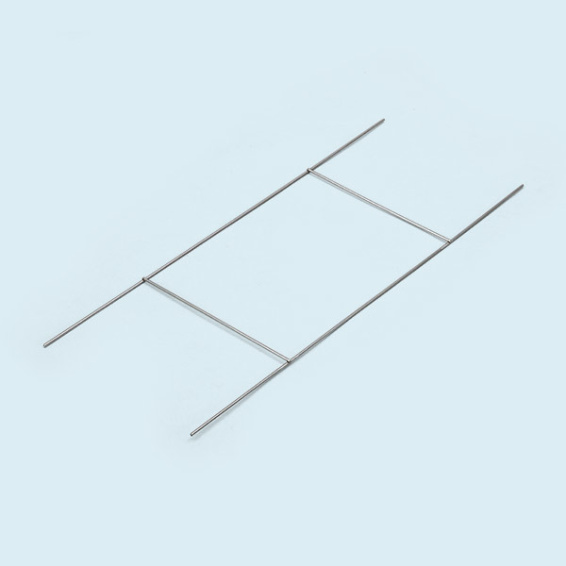 Metal stand made of stainless wire, for ground/soil installation