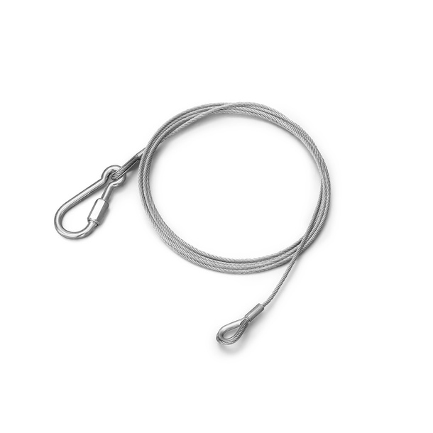 Wire lanyard 3 m with screw carabiner