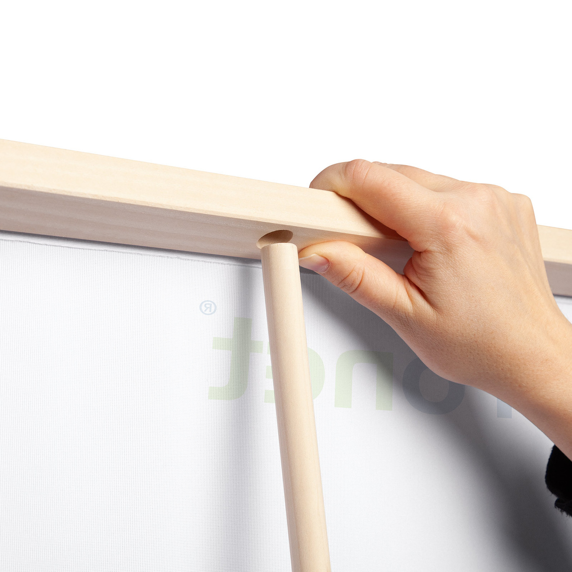 Attachment of the upper strip to the rod - perfect tension of the printed part