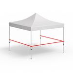 3 crossbars for half-height walls including brackets, corner variant (3 m | 3 m | 3 m)
