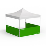 Folding Pavilion Eco, example with 3 half-height walls