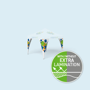 Leg banner curved, set of 4 with print