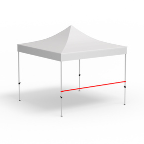 Crossbar for half-height wall, length 3 m