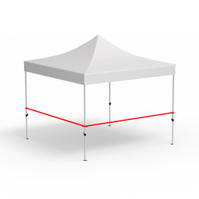 2 crossbars for half-height walls, corner ( 3 m | 3 m )