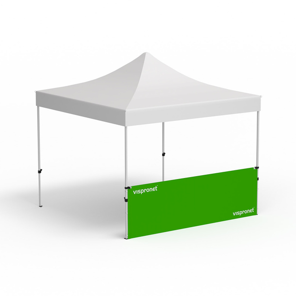Folding Pavilion Eco, example with 1 half-height wall 3 m