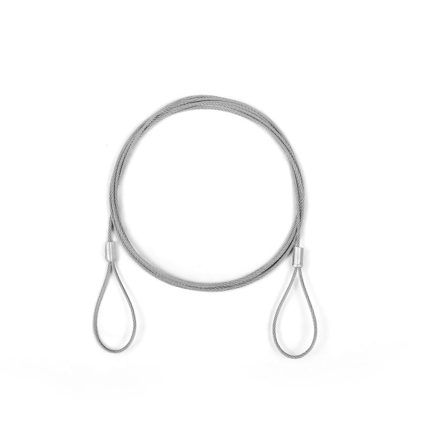 Stainless steel cable with 2 loops