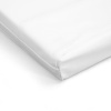 Rectangular seat cushion, detail: back with slot, overlapped stitching