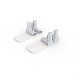 Single-sided base feet with corner connectors, set of 2, for Lightbox flex exhibition wall