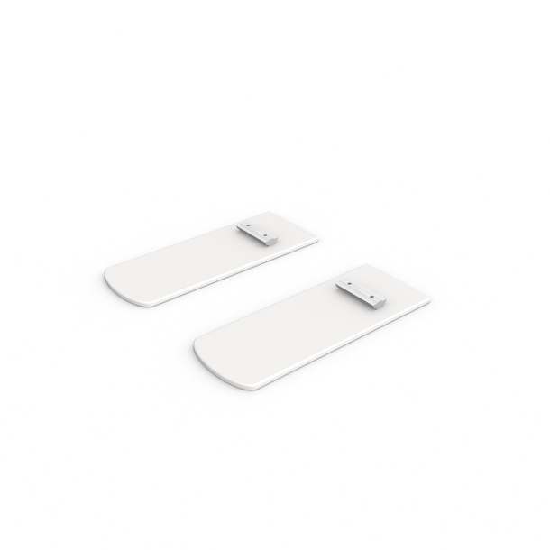 Single-sided base feet without corner connectors, set of 2, for Lightbox flex exhibition wall