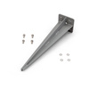 Ground spike 460 mm / 115 x 115 mm for side awning, silver gray