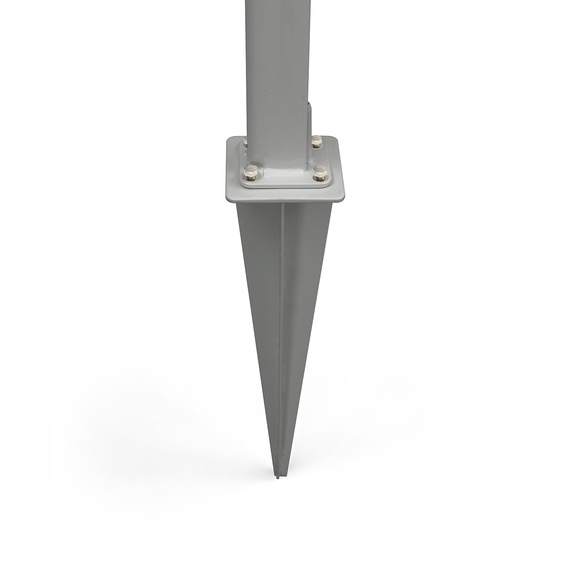 optional: Ground spike for securing the base/stand post on soft soils