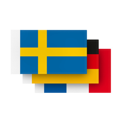 National flags as small flags - with sleeve hem