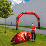 Halfmoon Banner & Event Arch Air - perfect combination for sporting events