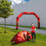 Event Sheet Air & Halfmoon Banner - Perfect Combination for Sporting Events