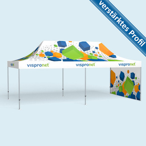 Premium Folding Tent 4 x 8 m, 1 Wall, with Print
