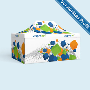 Premium Folding Tent 4 x 6 m, 4 Walls, with Print