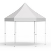 Gazebo Select Hexagon 4 m, roof & valance white without print