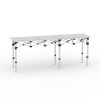 Folding table, 250x55 cm, aluminum without printed panel