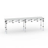Folding table, 290x55 cm, aluminum without printed section